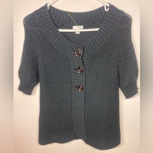 Elegant Black Button-Up Cardigan